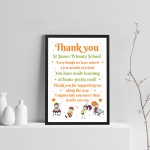 Special Thank You Poem Teacher Leaving Nursery School Framed