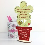 Lockdown Teacher Gift Poem Wooden Flower Thank You Gift