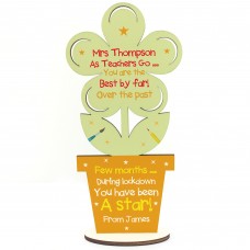PERSONALISED Poem For Teacher Assistant Wood Flower Thankyou