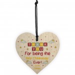Personalised Thank You Childminder Gifts Wood Heart Sign Gift