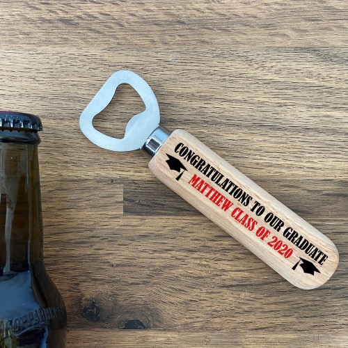 Personalised Graduation Gift For Daugther Son Wood Bottle Opener