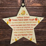 Special Poem For Teacher Assistant Wooden Star Thank You Gift