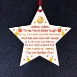 Special Poem For Teacher Assistant Wooden Star Thank You Gift