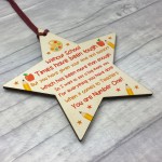 Special Poem For Teacher Assistant Wooden Star Thank You Gift