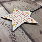 Special Poem For Teacher Assistant Wooden Star Thank You Gift