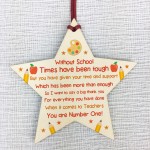 Special Poem For Teacher Assistant Wooden Star Thank You Gift