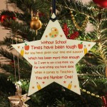 Special Poem For Teacher Assistant Wooden Star Thank You Gift