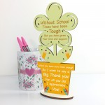 Special Teacher Assistant Gift Wooden Flower School Nursery Poem