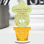 Special Teacher Assistant Gift Wooden Flower School Nursery Poem