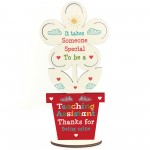 Special Poem For Teaching Assistant Wood Flower Thank You Gift