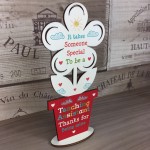 Special Poem For Teaching Assistant Wood Flower Thank You Gift