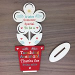 Special Poem For Teaching Assistant Wood Flower Thank You Gift