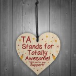 Teaching Assistant Gifts Wood Heart Thank You Gift End Of Term