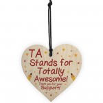 Teaching Assistant Gifts Wood Heart Thank You Gift End Of Term