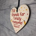 Teaching Assistant Gifts Wood Heart Thank You Gift End Of Term