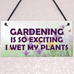 Funny Garden Sign Hanging Plaque Summerhouse Shed Decor