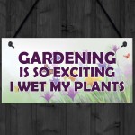 Funny Garden Sign Hanging Plaque Summerhouse Shed Decor