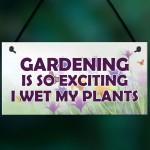 Funny Garden Sign Hanging Plaque Summerhouse Shed Decor