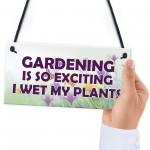 Funny Garden Sign Hanging Plaque Summerhouse Shed Decor