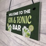 Gin And Tonic Bar Home Bar Man Cave Kitchen Sign Gift For Her