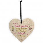 Cute Gift For Teacher Assistant Childminder Heart Personalised