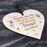 Cute Gift For Teacher Assistant Childminder Heart Personalised