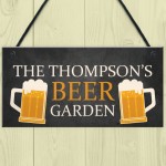 BEER GARDEN Sign For Man Cave Pub Bar Personalised Gift