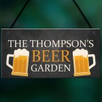 BEER GARDEN Sign For Man Cave Pub Bar Personalised Gift