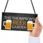 BEER GARDEN Sign For Man Cave Pub Bar Personalised Gift