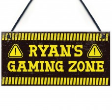 Gaming Zone Shabby Chic Sign Gamer Gift For Men Boys Bedroom