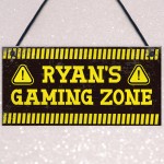 Gaming Zone Shabby Chic Sign Gamer Gift For Men Boys Bedroom