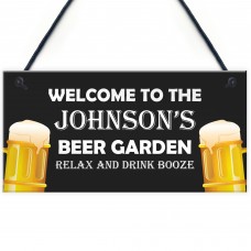 Beer Garden Personalised Sign For Man Cave Pub Bar Alcohol Gift