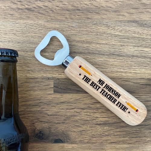 BEST TEACHER EVER Bottle Opener Personalised Thank You Gift