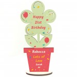 Novelty Birthday Gift For Daughter Son Personalised Flower 21st