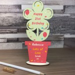 Novelty Birthday Gift For Daughter Son Personalised Flower 21st