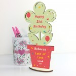 Novelty Birthday Gift For Daughter Son Personalised Flower 21st