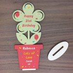 Novelty Birthday Gift For Daughter Son Personalised Flower 21st