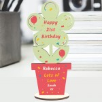 Novelty Birthday Gift For Daughter Son Personalised Flower 21st