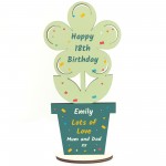 Personalised Happy Birthday Gift Wooden Flower Daughter Son