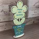 Personalised Happy Birthday Gift Wooden Flower Daughter Son