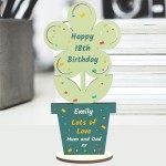 Personalised Happy Birthday Gift Wooden Flower Daughter Son