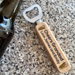 Alcohol Gift For Grandad Wood Bottle Opener Birthday Christmas