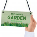PERSONALISED Garden Sign For Summerhouse Shed Plaque