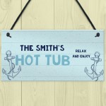 PERSONALISED Nautical Theme Hot Tub Sign For Garden Shed