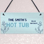 PERSONALISED Nautical Theme Hot Tub Sign For Garden Shed