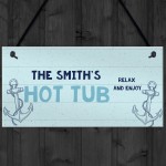 PERSONALISED Nautical Theme Hot Tub Sign For Garden Shed