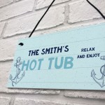 PERSONALISED Nautical Theme Hot Tub Sign For Garden Shed