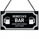 Personalised Bar Sign For Home Bar Man Cave Pub Shabby Chic