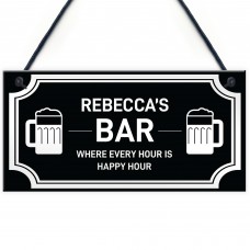 Personalised Bar Sign For Home Bar Man Cave Pub Shabby Chic