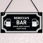 Personalised Bar Sign For Home Bar Man Cave Pub Shabby Chic
